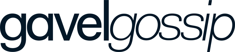 The Gavel Gossip logo features a sleek, minimalist gavel angled to imply motion, with its handle extending into stylized communication waves. Paired with a bold sans-serif font, the text commands attention. ‘Gavel’ appears in bold normal typeface exuding trust and authority, while ‘Gossip’ glows in vibrant thin italics typeface, bringing energy and approachability. The sans-serif typography enhances readability and reinforces the brand’s modern, media-savvy tone